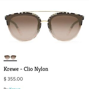 KREWE Clio Nylon Sunglasses - Black and Gold